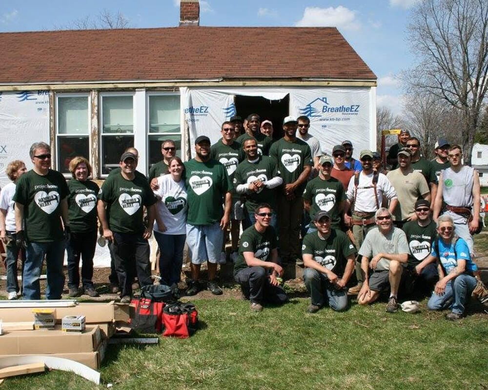 TDS Custom Construction employees volunteering at the 14th Annual Hammer with Heart