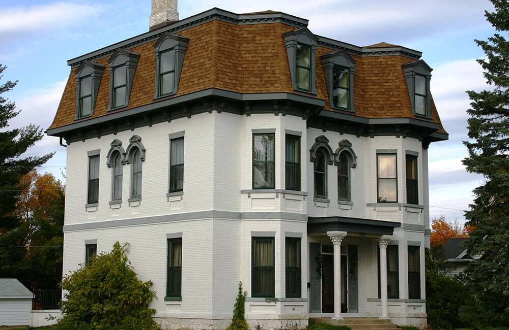 Unique historic preservation of a 1880's Second Empire Victorian home.