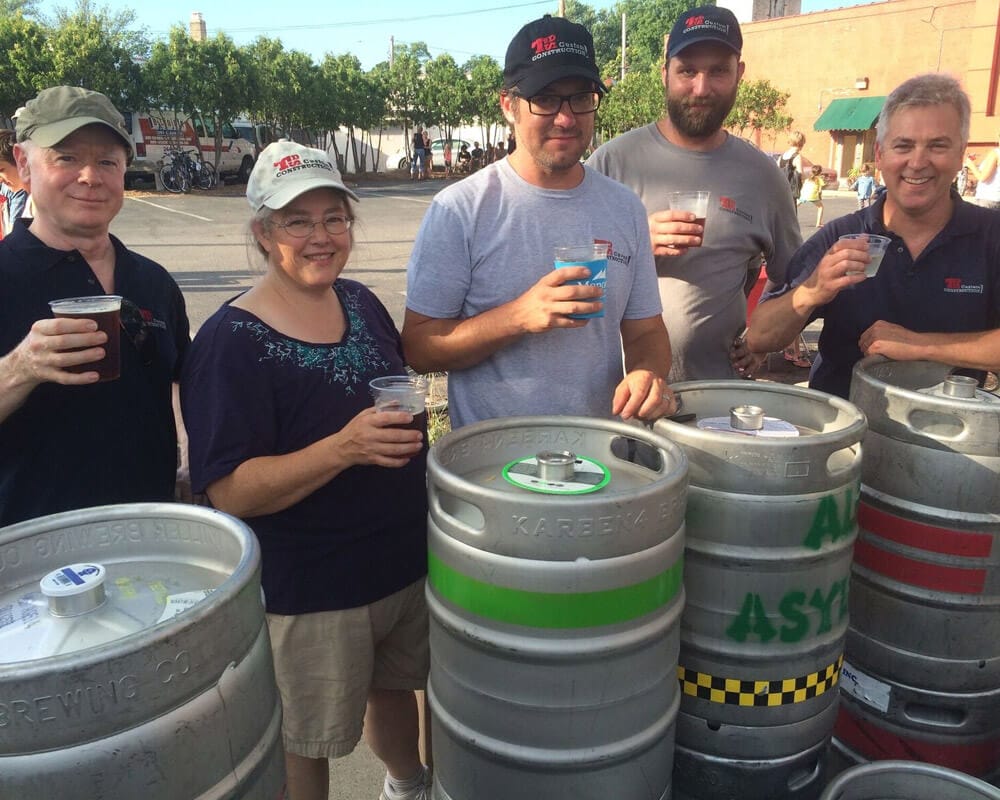 TDS Employees serve beer at the Atwood Fest in Madison, WI.