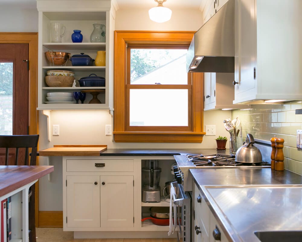 Kitchen remodel with custom stainless steel sink by TDS Design Build in Madison, WI