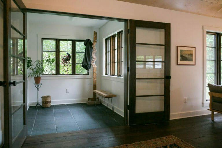 A simple yet modern entryway in whole house remodel in Monona, Wisconsin by TDS Design Build.