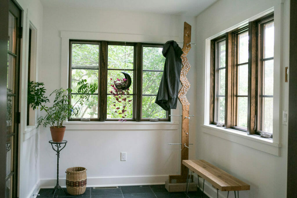 A simple yet modern entryway in whole house remodel in Monona, Wisconsin by TDS Custom Construction.