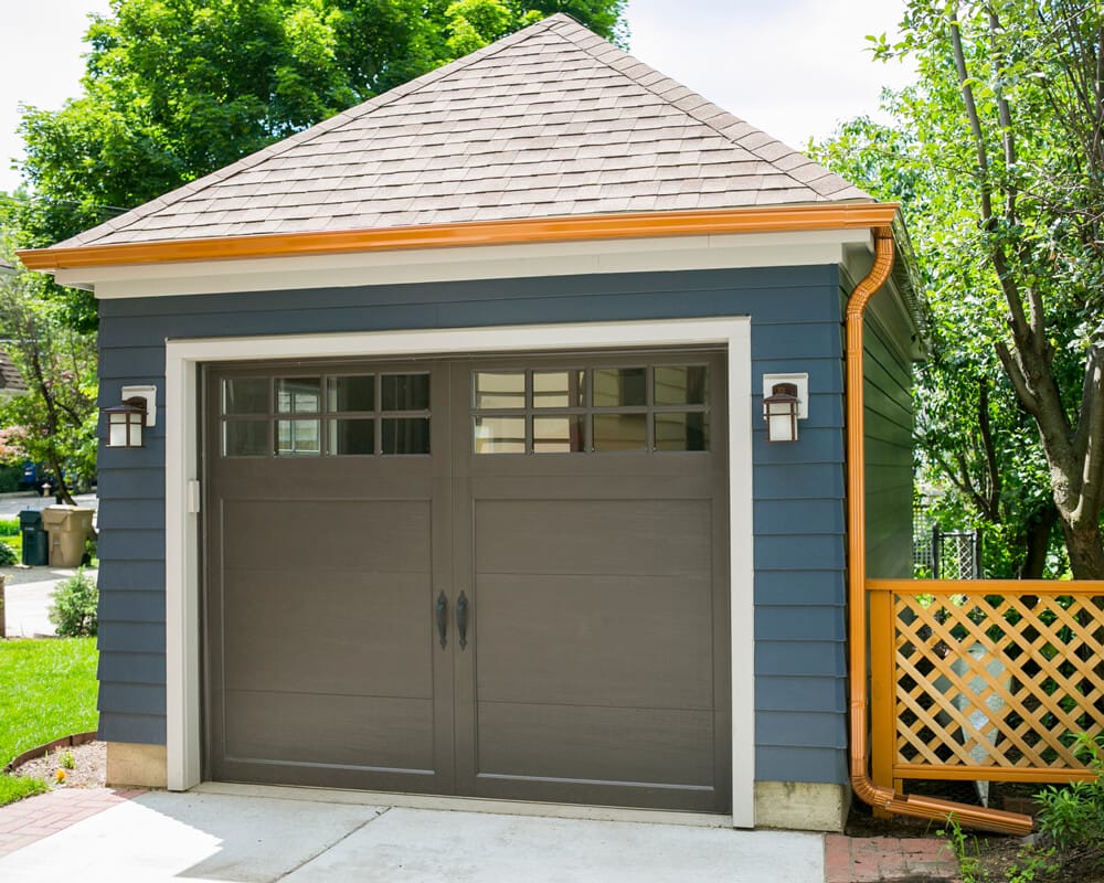 Charming, historically accurate, and practical small garage built by TDS Design Build in Madison, WI.