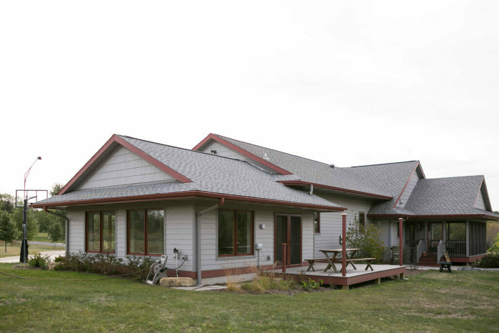 Pool house addition to this universally designed home in Oregon, WI.